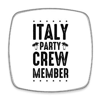 Italy Party Crew - Square fridge magnet - white - Front