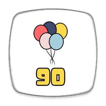 ALLES GUTE ZUM GEBURTSTAG. ALLES GUTE ZUM GEBURTSTAG. JAHRESTAG. - Viereckiger Kühlschrankmagnet - Weiß - Vorne