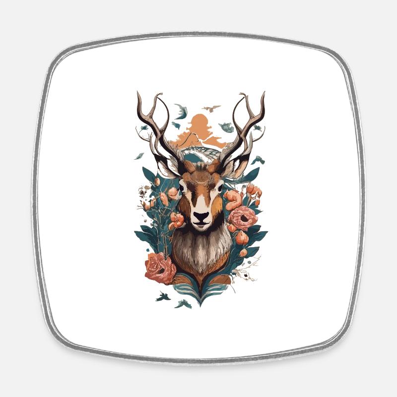 CERF - Magnet carré - blanc