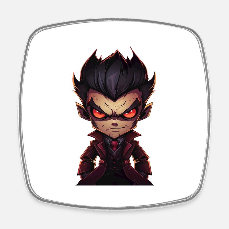 Un monstre vampire en colère dans un style comique - Magnet carré - blanc