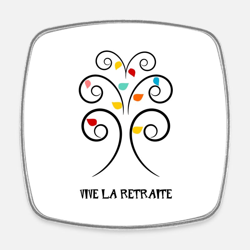 RETRAITE. BONNE RETRAITE. JOYEUSE RETRAITE - Magnet carré - blanc