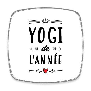 Yogi de l'année / Yoga - Magnet carré - blanc - Devant