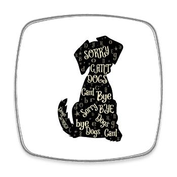 Dogs Lover Vintage Sorry Can't Dogs Bye - Square fridge magnet - white - Front