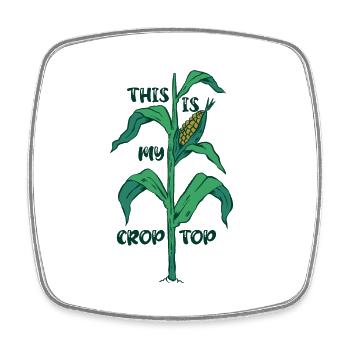 Citations agricoles drôles C’est mon agriculteur Crop Top - Magnet carré - blanc - Devant