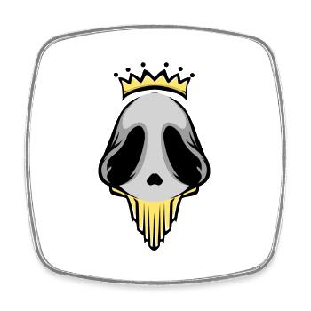 Alien King Logo - Square fridge magnet - white - Front