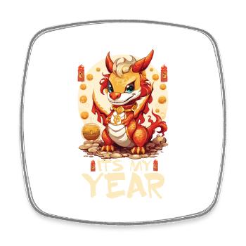 Year Of The Dragon Happy Chinese New Year 2024 - Viereckiger Kühlschrankmagnet - Weiß - Vorne