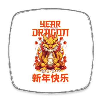 Year Of The Dragon Happy Chinese New Year 2024 - Viereckiger Kühlschrankmagnet - Weiß - Vorne