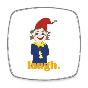 Kasper Laugh - Square fridge magnet - white - Front