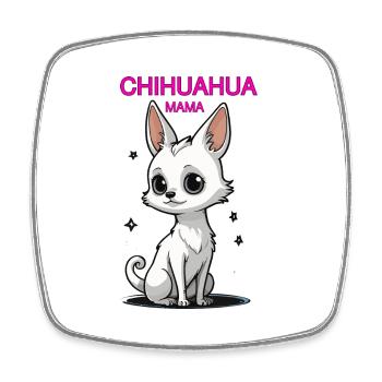 CHIHUAHUA MAMA - Viereckiger Kühlschrankmagnet - Weiß - Vorne