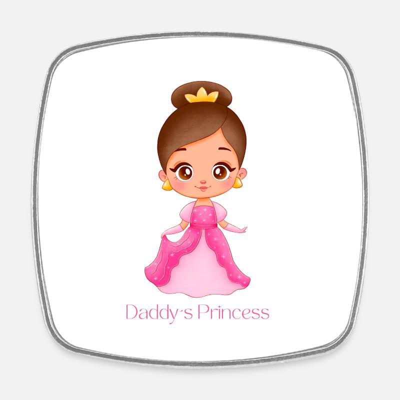 Daddy's Princess - Square fridge magnet - white
