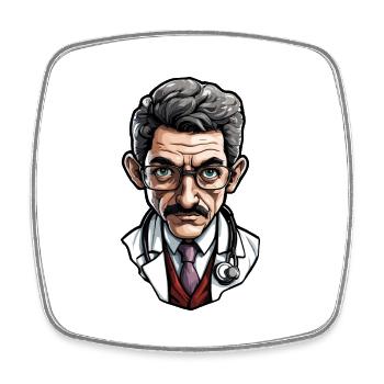 Doctor / medical professional / doctor / profession / specialist - Square fridge magnet - white - Front