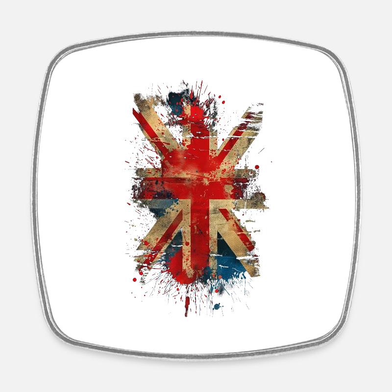 Union Jack - Square fridge magnet - white