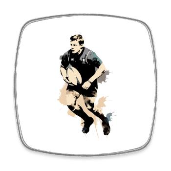 Nico, der Rugbyspieler - Viereckiger Kühlschrankmagnet - Weiß - Vorne