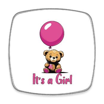 It a Girl - Viereckiger Kühlschrankmagnet - Weiß - Vorne