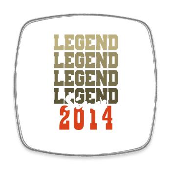 Cadeau 10e Anniversaire Vintage Né un mois de 2014 - Magnet carré - blanc - Devant