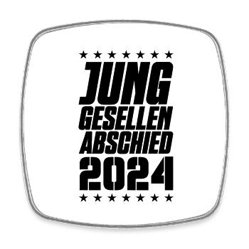 junggesellen abschied - Viereckiger Kühlschrankmagnet - Weiß - Vorne