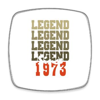Vintage 51st Anniversary Gift Born One Month from 1973 - Square fridge magnet - white - Front