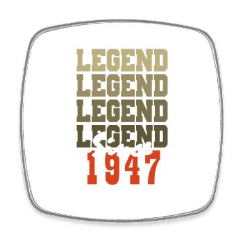 Cadeau 77e Anniversaire Vintage Né un mois de 1947 - Magnet carré - blanc - Devant