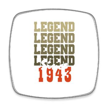 Vintage Born A Month 1943 81st Birthday Gift - Square fridge magnet - white - Front