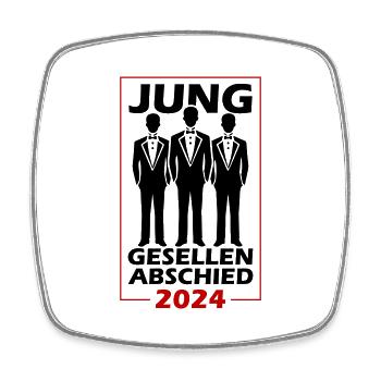Junggesellenabschied 2024 - Viereckiger Kühlschrankmagnet - Weiß - Vorne