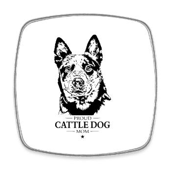 Cattle Dog Mom Hunde Hund Wilsigns - Viereckiger Kühlschrankmagnet - Weiß - Vorne