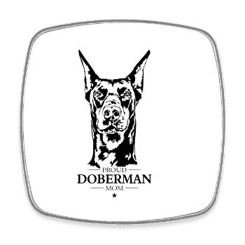 Doberman Mom Hunde Hund Dobermann Wilsigns - Viereckiger Kühlschrankmagnet - Weiß - Vorne