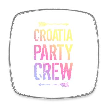 Croatia Party Crew Colorful - Square fridge magnet - white - Front