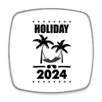 holiday 2024 - Viereckiger Kühlschrankmagnet - Weiß - Vorne