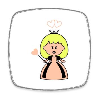 amour de princesse - Magnet carré - blanc - Devant