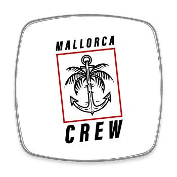 Mallorca Crew Palm Tree Anchor Holidays - Magnet carré - blanc - Devant