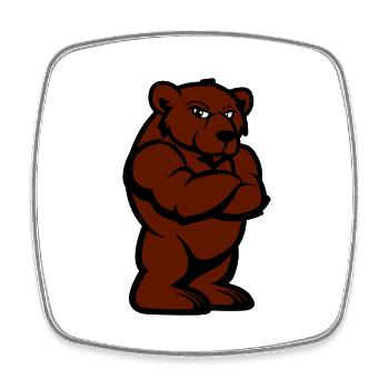 Bear Comic - Square fridge magnet - white - Front