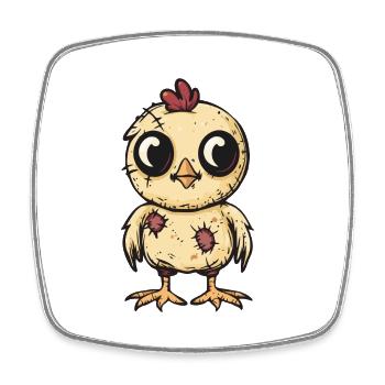 Huhn Halloween Comic Lustig - Viereckiger Kühlschrankmagnet - Weiß - Vorne