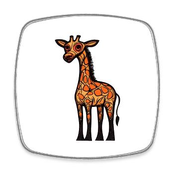 Giraffe Halloween Tier - Viereckiger Kühlschrankmagnet - Weiß - Vorne