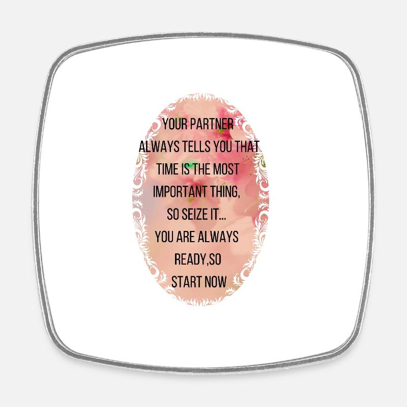 Partner - Square fridge magnet - white