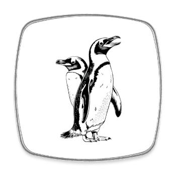 Pingouin - Magnet carré - blanc - Devant