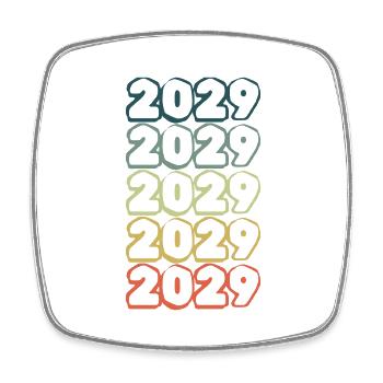 Year of birth 2029 - Square fridge magnet - white - Front