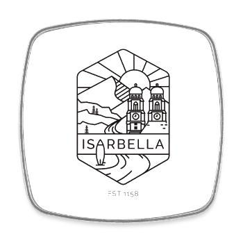 ISARBELLA - Viereckiger Kühlschrankmagnet - Weiß - Vorne