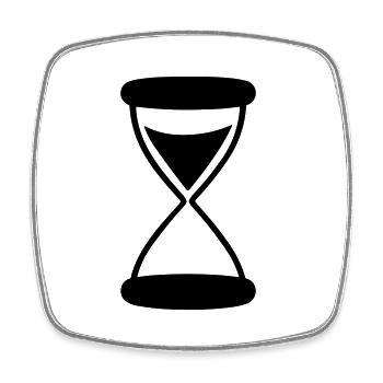 hourglass - Square fridge magnet - white - Front