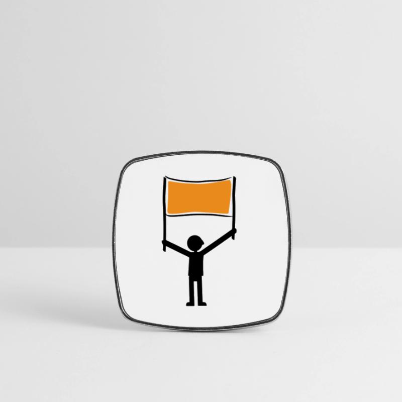 Demonstration strike Square fridge magnet