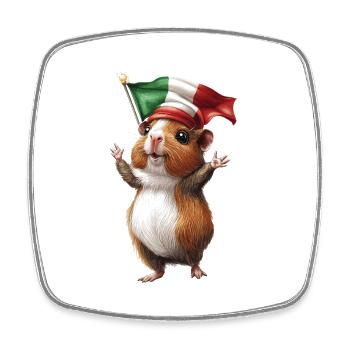Meerschweinchen - Viereckiger Kühlschrankmagnet - Weiß - Vorne