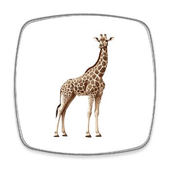 Girafe - Magnet carré - blanc - Devant