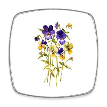 Flowers - Square fridge magnet - white - Front