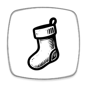 Christmas Slipper - Square fridge magnet - white - Front