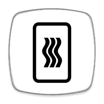Zener Card | 3 Vertical Wavy Lines - Square fridge magnet - white - Front