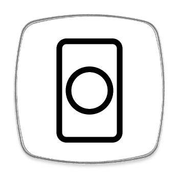 Zener Card | Hollow Circle - Square fridge magnet - white - Front