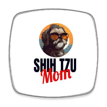 Shih Tzu Löwenhunde Chrysanthemenhund Shih Tzu - Viereckiger Kühlschrankmagnet - Weiß - Vorne