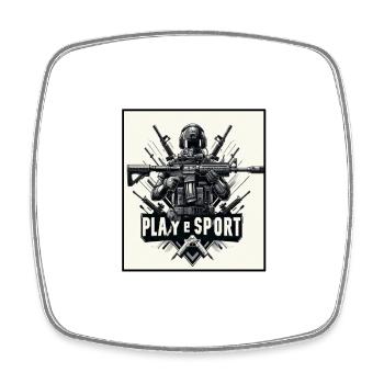 Play shooter - Viereckiger Kühlschrankmagnet - Weiß - Vorne