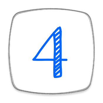 4 JAHRE. 4-jähriges JUBILÄUM. GEBURTSTAG 4 JAHRE. 4 - Viereckiger Kühlschrankmagnet - Weiß - Vorne