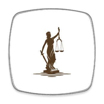 Justice - Square fridge magnet - white - Front