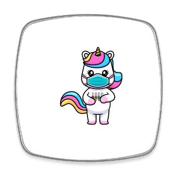 Idée cadeau de licorne de chimie - Magnet carré - blanc - Devant